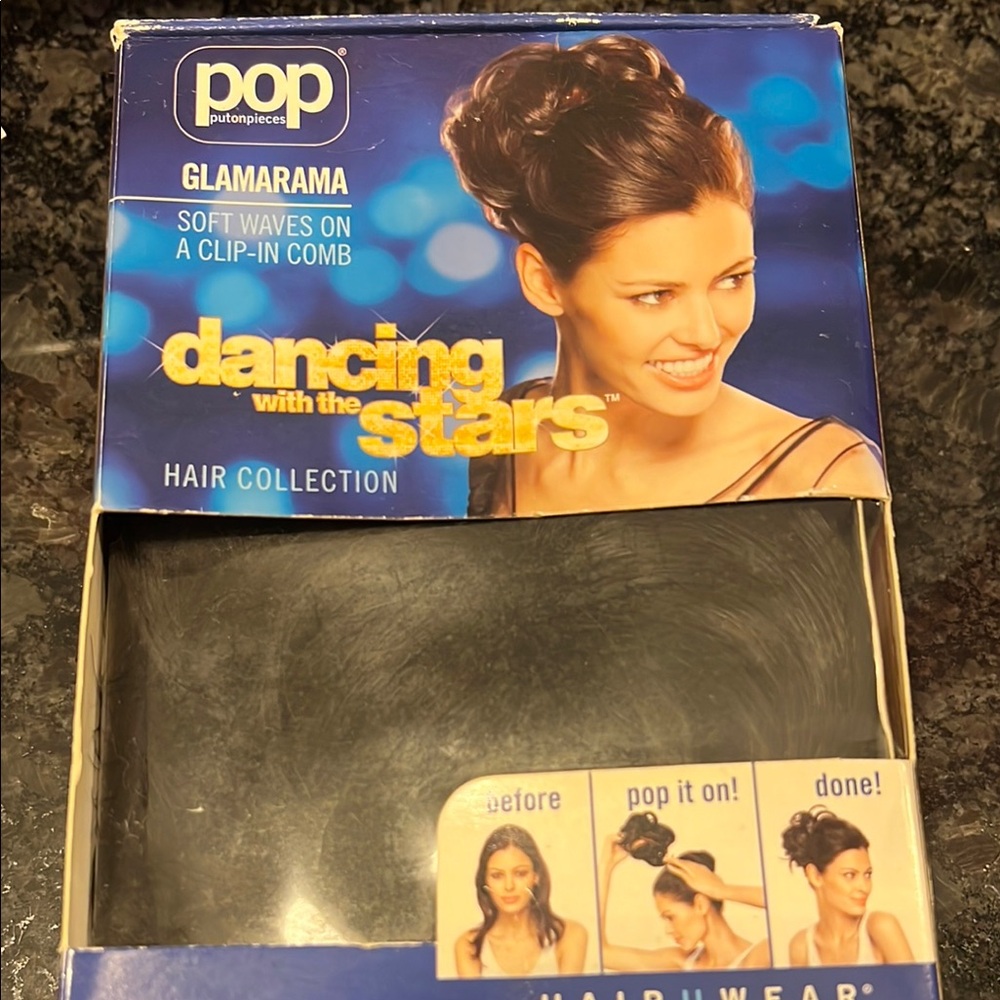 Pop Glamorama Hairpiece - Black